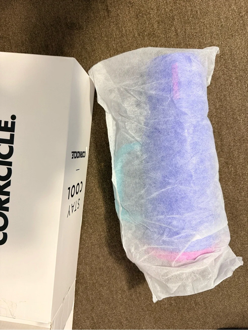 Corkcicle Cruiser Tumbler (80’s Windbreaker) in Vibrant Purple with Pink Lid